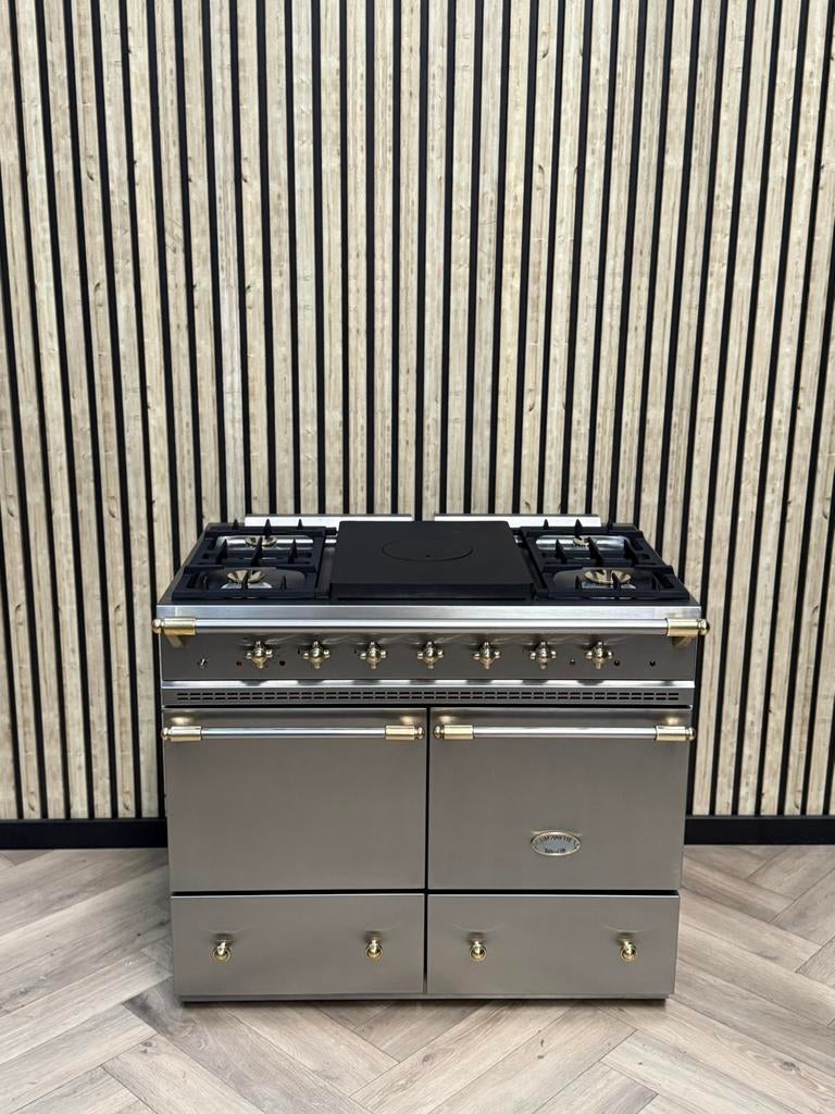 Luxe Lacanche Inox 100cm Gas Dubbele Oven + Coup de Feu, Elektronische apparatuur, Fornuizen, Ophalen of Verzenden, 60 cm of meer