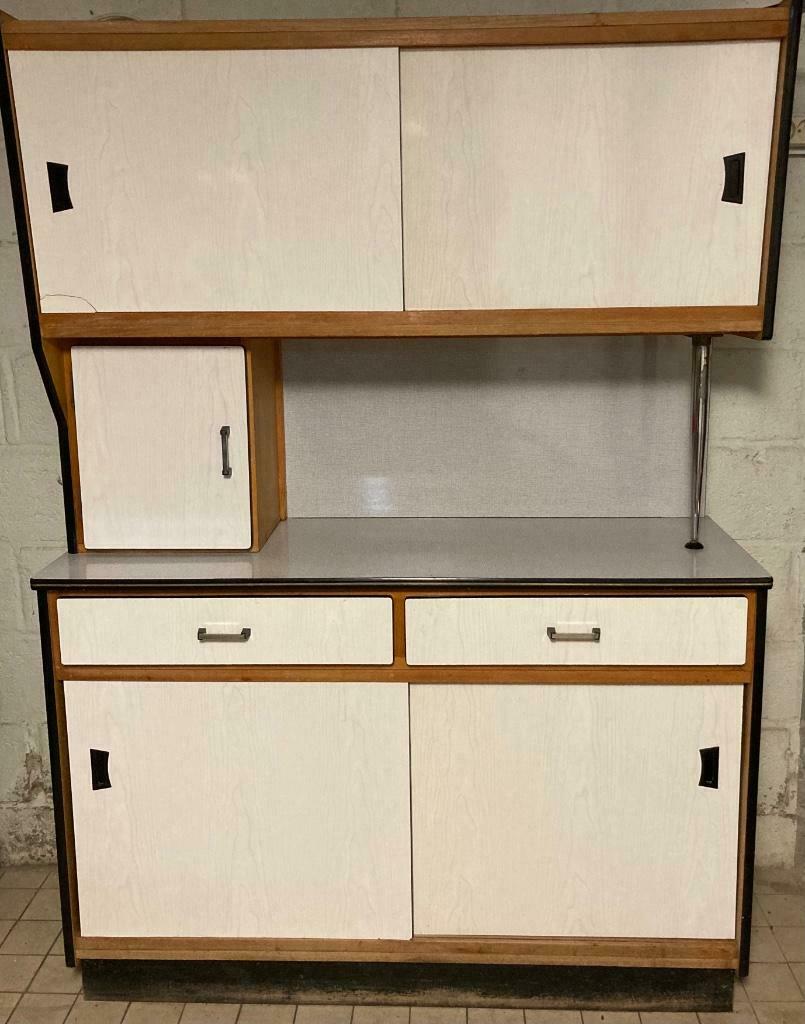retro vintage wandmeubel, Huis en Inrichting, Keuken | Keukenelementen, Ophalen, Gebruikt, 100 tot 150 cm, Wit