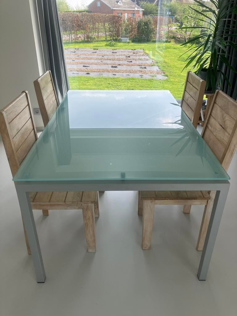 Design eettafel ‘Juventa’, Huis en Inrichting, Ophalen, Gebruikt, 100 tot 150 cm, Design