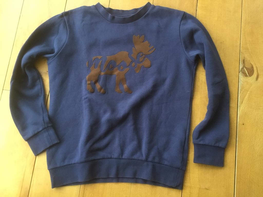 Pull à motif d'orignal bleu, Garçon, Enlèvement ou Envoi, Pull ou Veste, Comme neuf