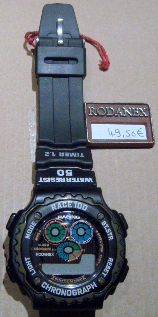 Montre sport Rodanex RACE 100 alarme/chrono/minuteur neuve, Enlèvement ou Envoi, Étanche, Neuf, Noir