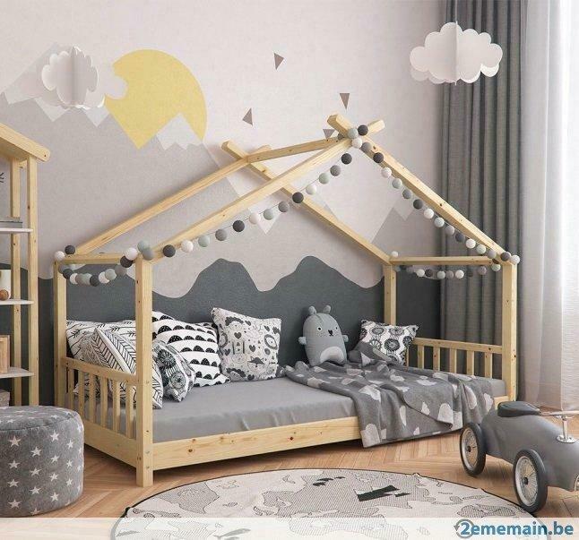 Lit montessori naturel pour enfant 90x200 cm lit moderne, Enfants & Bébés, Enfants & Bébés Autre, Neuf, Envoi