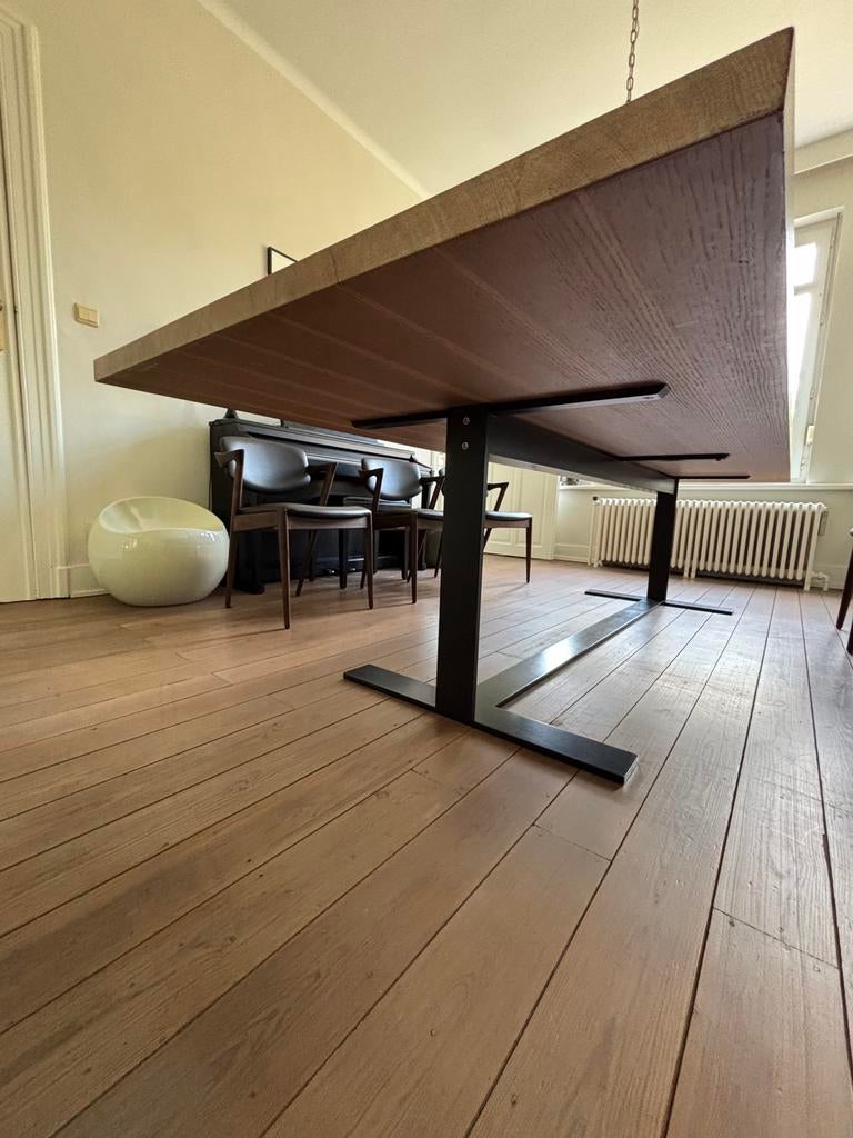 Prachtige eet- of werktafel, Huis en Inrichting, Ophalen, Zo goed als nieuw, Metaal