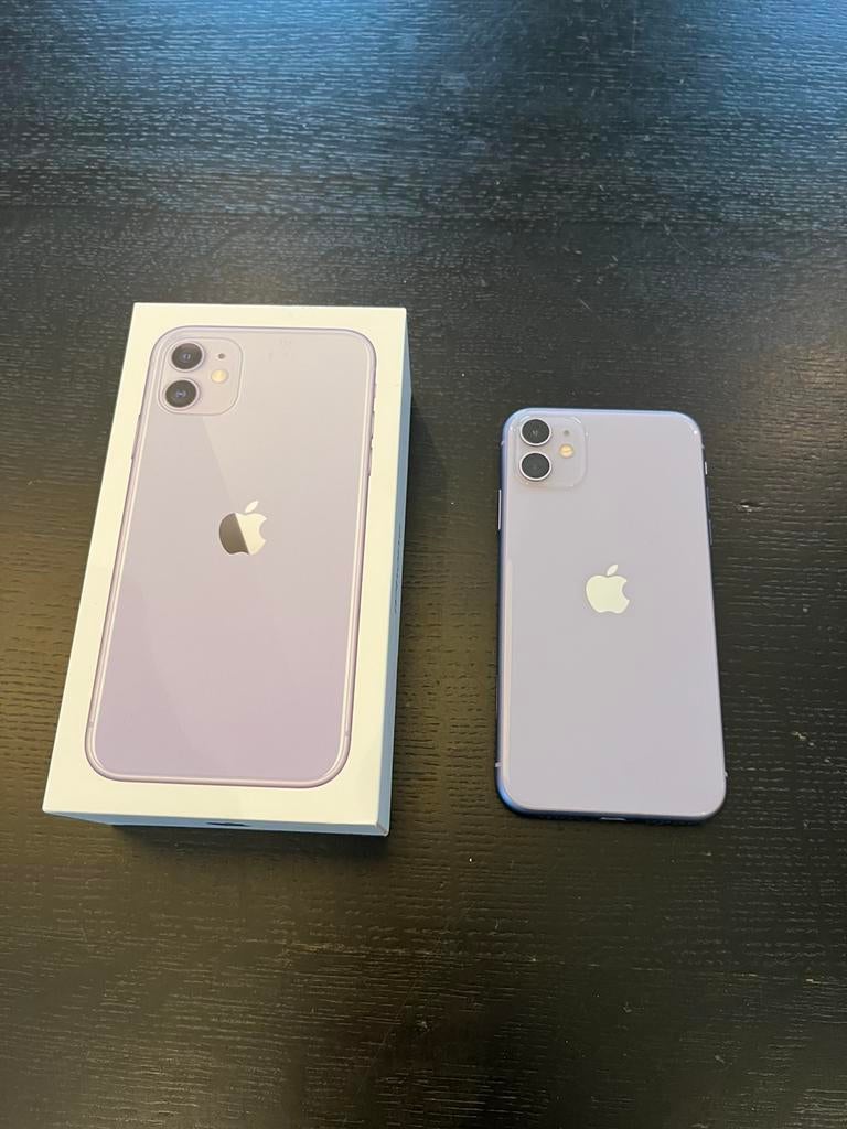 Iphone 11 - 64 GB, Telecommunicatie, Mobiele telefoons | Apple iPhone, Gebruikt, Paars, 77 %, 64 GB
