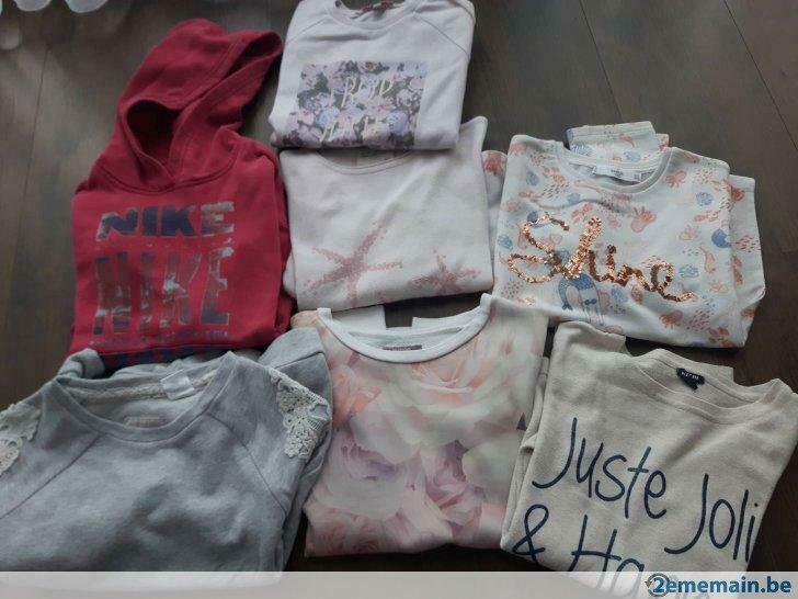 Divers sweats et pulls 9/10ans restent Nike, gris et shine, Ophalen, Gebruikt, Meisje, Trui of Vest