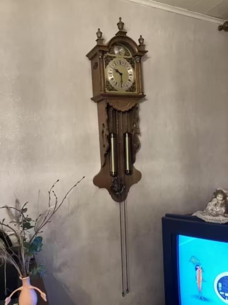 horloge murale avec pendule et poids, Enlèvement ou Envoi