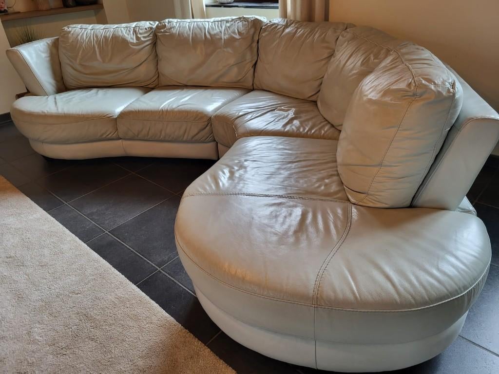 Fauteuil, Ophalen, Zo goed als nieuw, Leer, 125 cm of meer