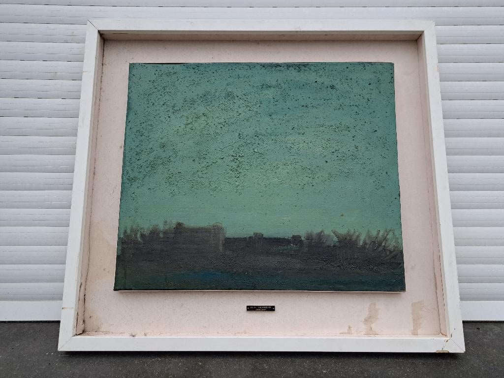 huile sur toile landchap de alfons vermeir, Enlèvement ou Envoi