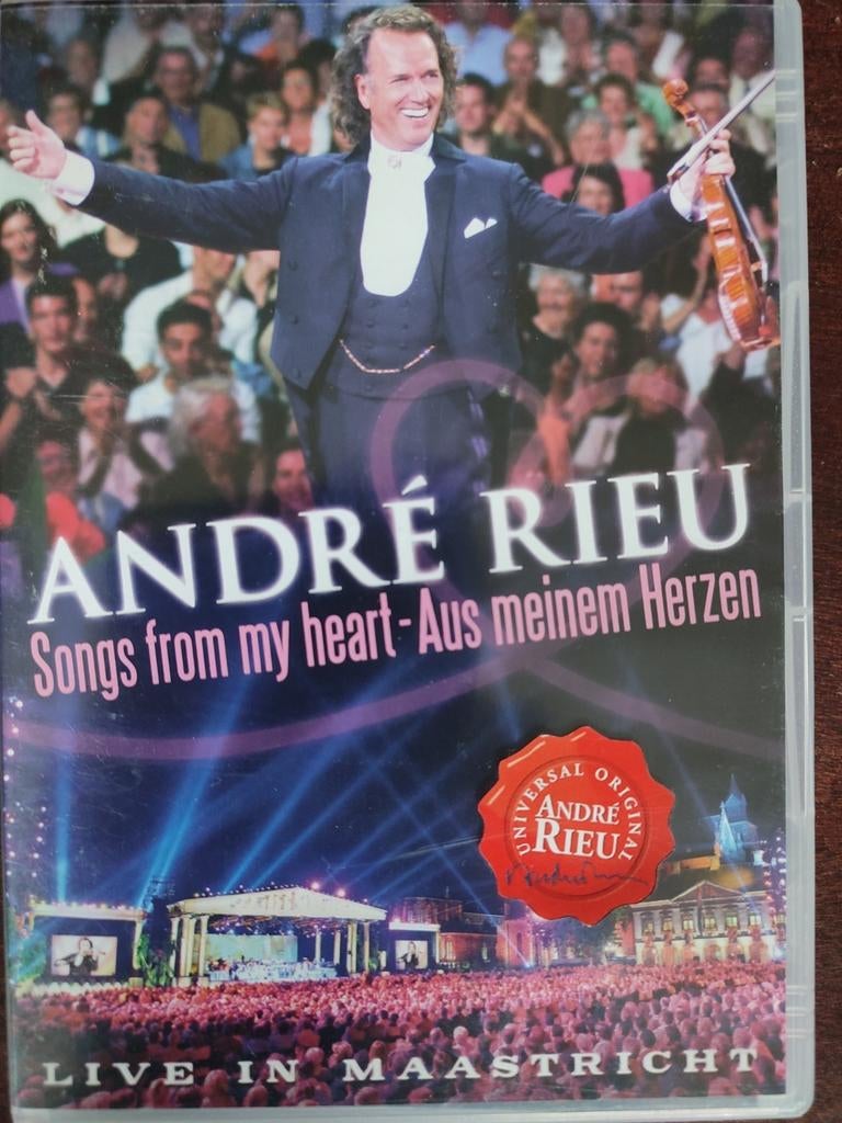 DVD : ANDRE RIEU - SONGS FROM MY HEART  Live in Maastricht, Cd's en Dvd's, Ophalen of Verzenden, Zo goed als nieuw