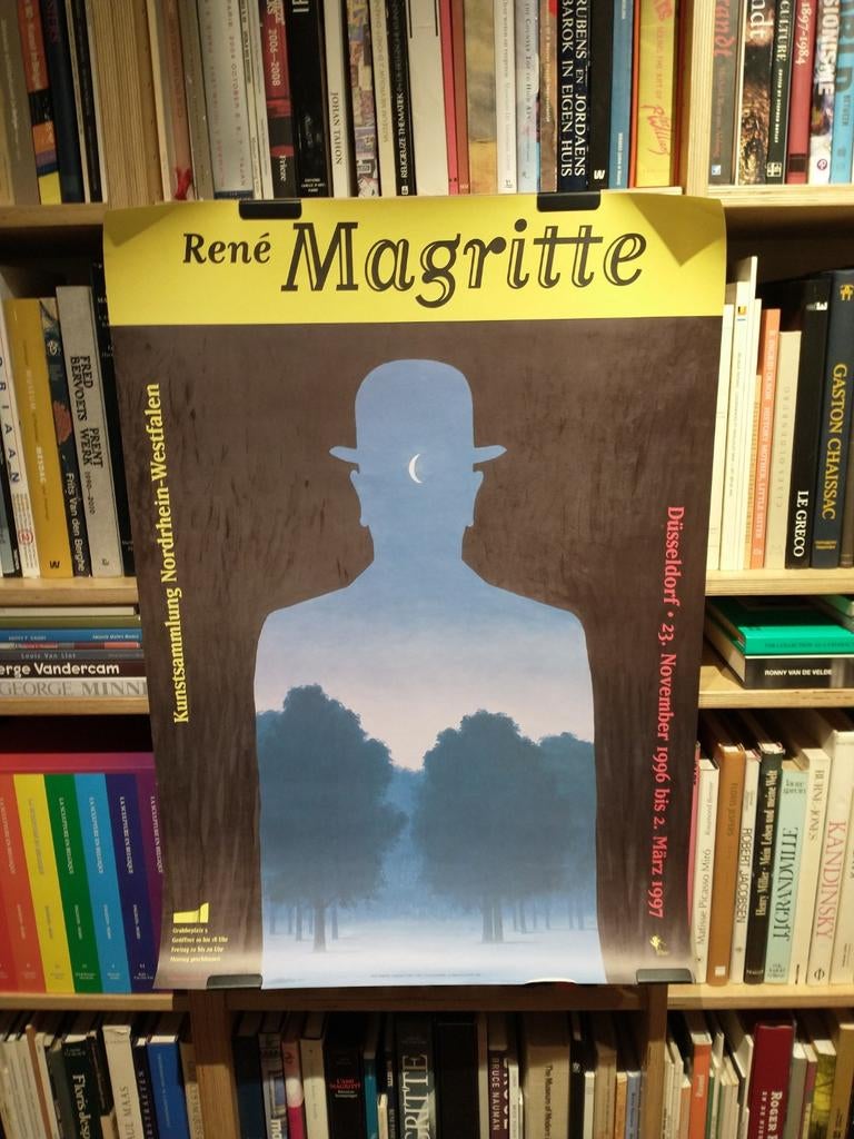 René Magritte 1997 Düsseldorf affiche, Collections, Enlèvement ou Envoi, Utilisé