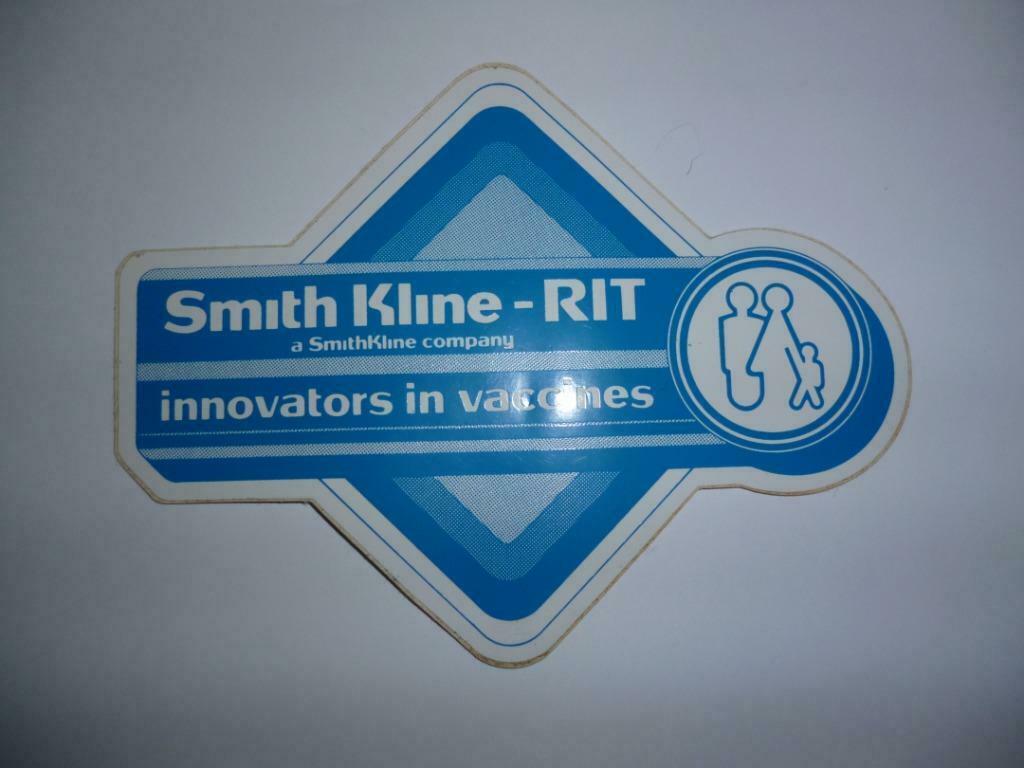 Autocollant sticker auto-collant SMITH KLINE - RIT Vaccines, Collections, Autocollants, Enlèvement ou Envoi, Comme neuf