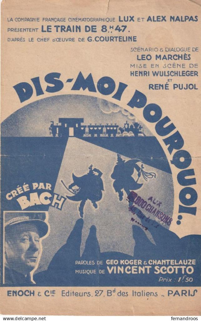 DIS MOI POURQUOI PARTITION MUSICALE, Enlèvement ou Envoi, Utilisé, Thème