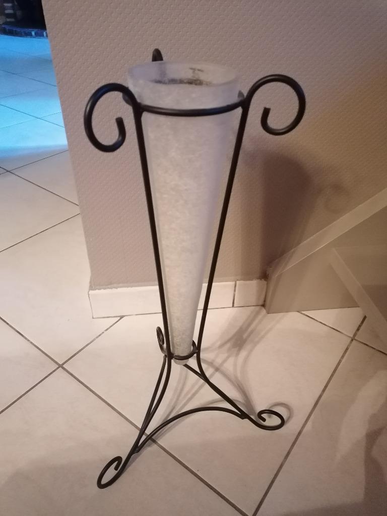 Decoratief vaasje, Ophalen, 50 tot 75 cm, Zwart, Glas