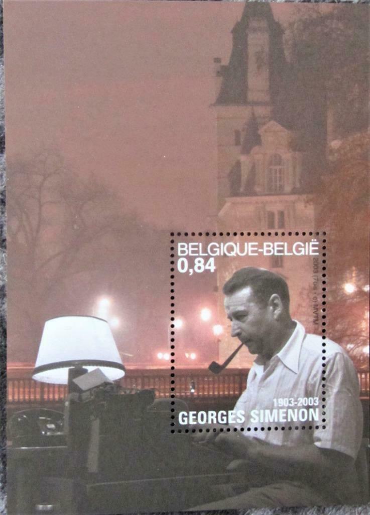 POSTZEGELS BELGIË- GEORGES SIMENON **  BL 103, Timbres & Monnaies, Enlèvement ou Envoi, Non oblitéré, Autres thèmes