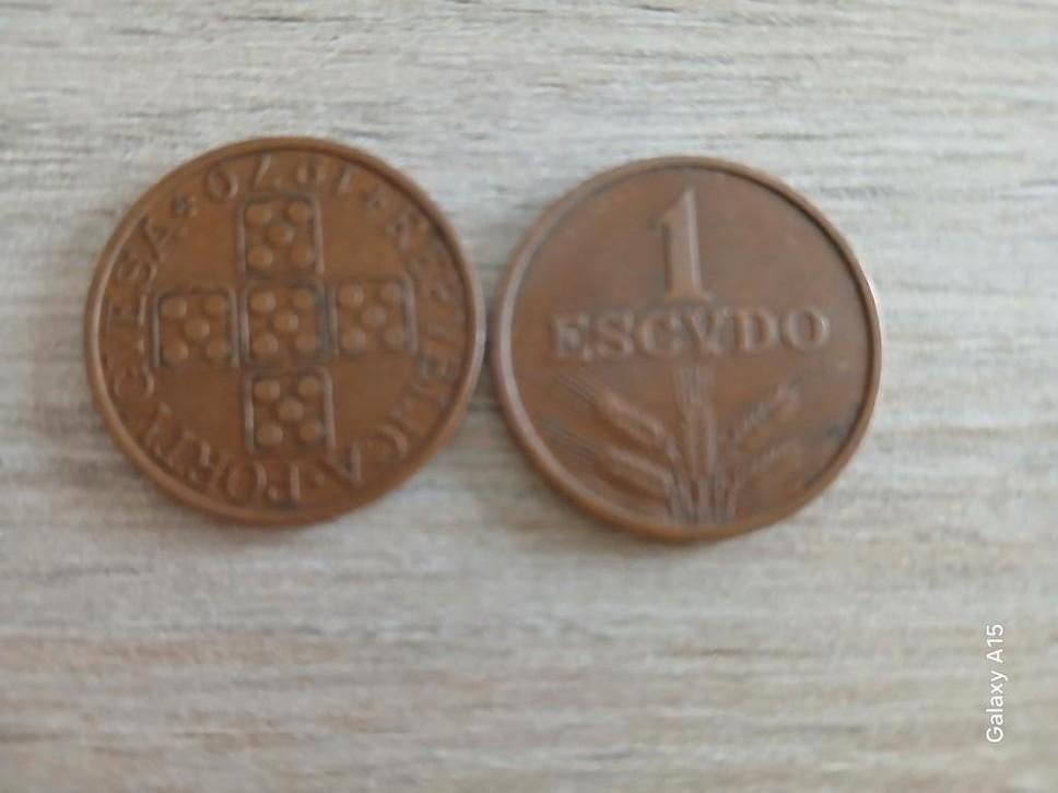 Oud Portugees munten set van twee stuks, Postzegels en Munten, Ophalen of Verzenden