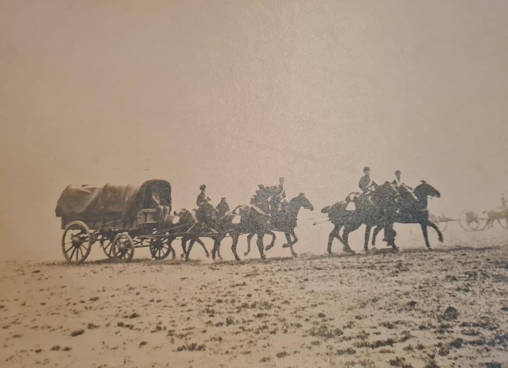 Grande photo d'époque WW1 ABBL armée belge cavaliers signée, Enlèvement ou Envoi