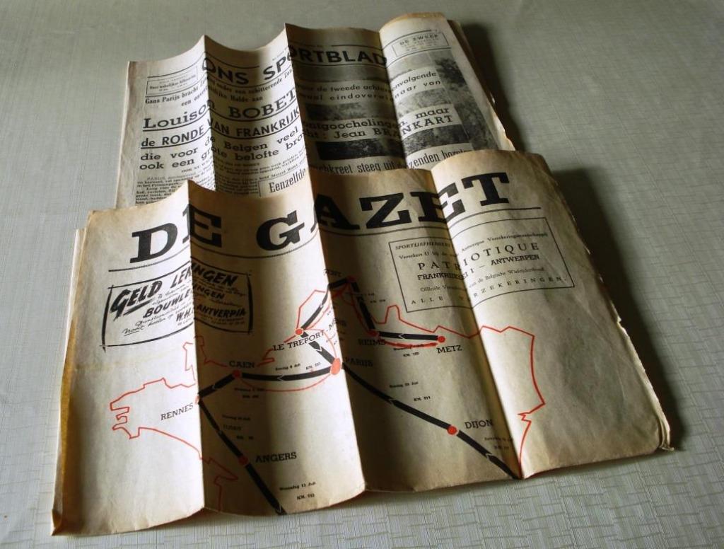 Kranten sportknipsels Tour de France 1950-1960-1970, Verzamelen, Ophalen of Verzenden, Gebruikt