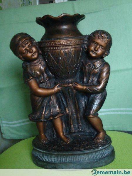 Ancienne statue:platre façon bronze 25€, Antiquités & Art, Art | Sculptures & Bois, Enlèvement