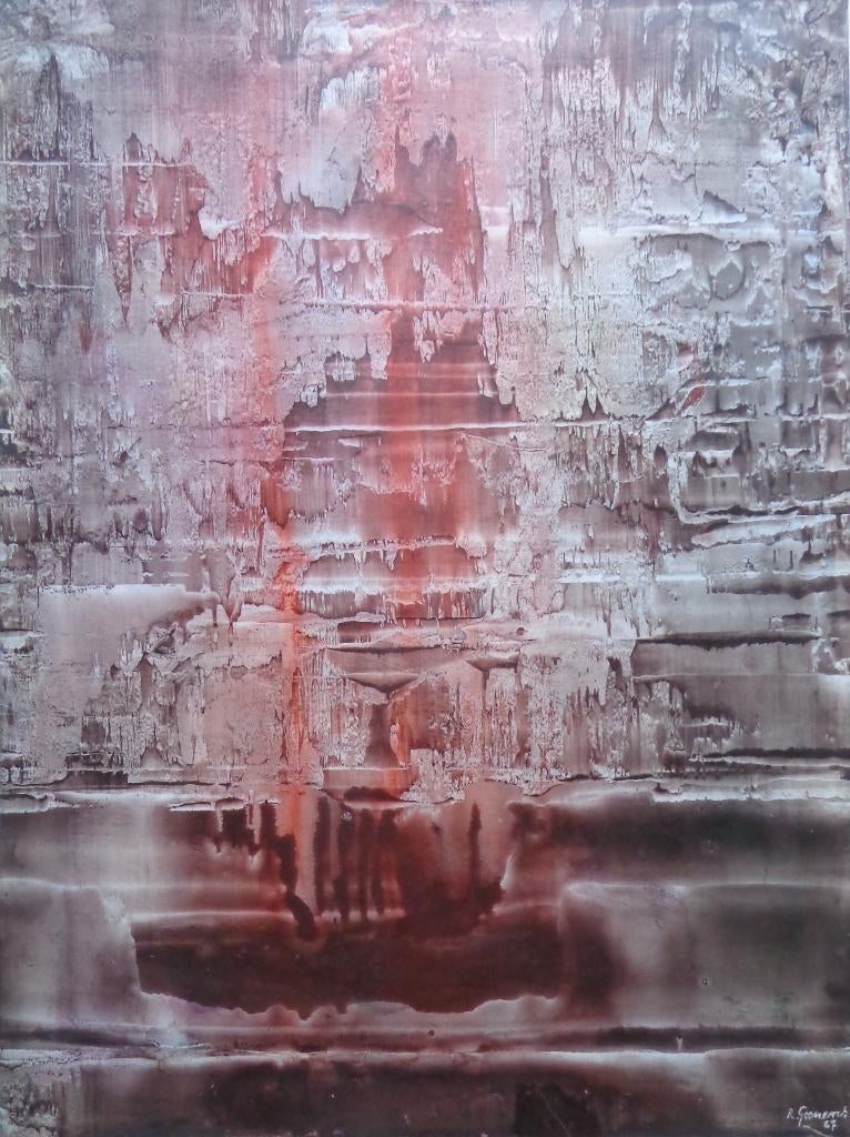ROBERT GEENENS / ZONDER TITEL / ORIGINEEL WERK / 70x54cm SIG, Antiquités & Art, Art | Peinture | Moderne, Enlèvement ou Envoi