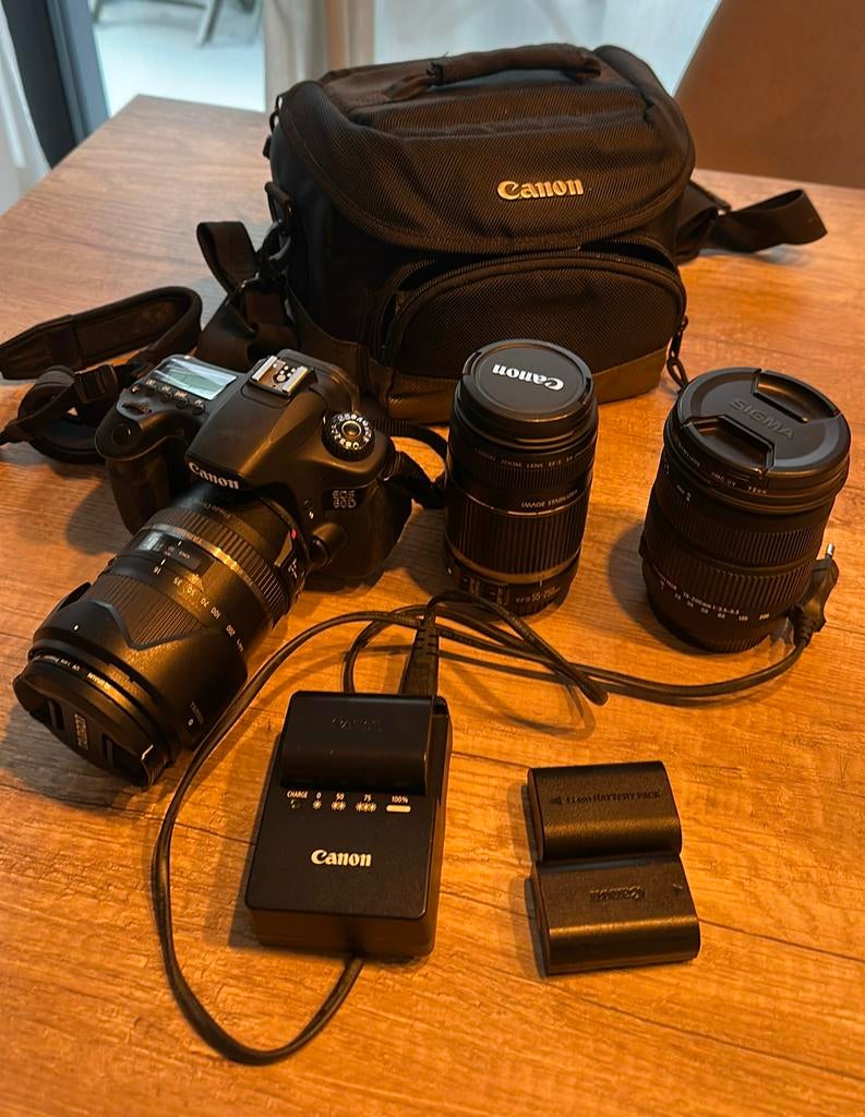 Canon EOS 60D + 3 objectifs, Ophalen, Gebruikt, Spiegelreflex, Canon