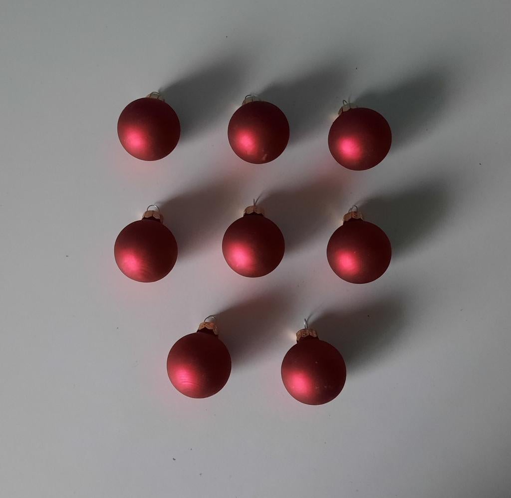 8 kerstballen, Ophalen of Verzenden, Zo goed als nieuw, Versiering