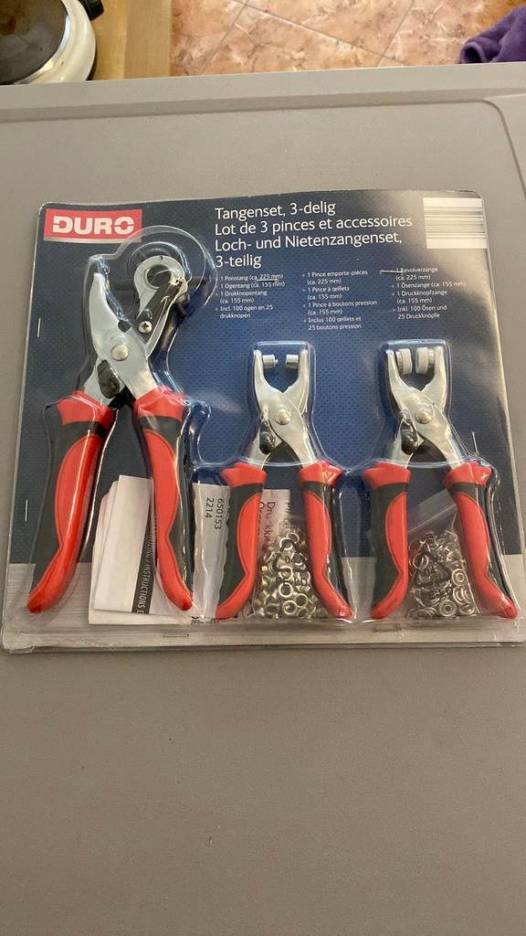 DURO Tangenset 3-delig nieuw, Ophalen, Nieuw