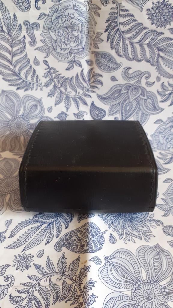 Etui noir cuir pour boutons de manchettes, Enlèvement ou Envoi