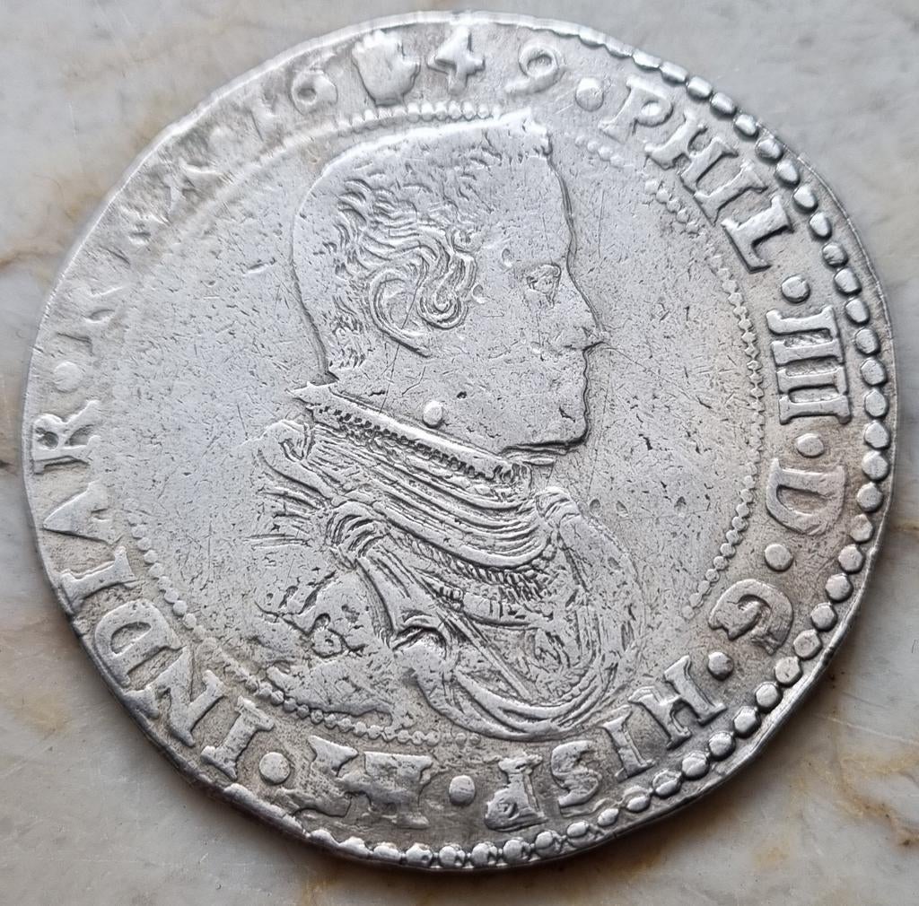 Halve Ducaton 1649 (Antwerpen) Philips IIII, Postzegels en Munten, Zilver, Ophalen of Verzenden, Losse munt, Zilver