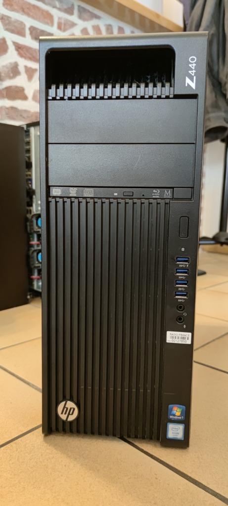 HP Z440 E5-2630 V4 20x2.2/3,1GHz 32/64Gb Ram, SSD 256G+500Gb, 2 tot 3 Ghz, 64 GB, 256Gb SSD + 500Gb HDD, Refurbished