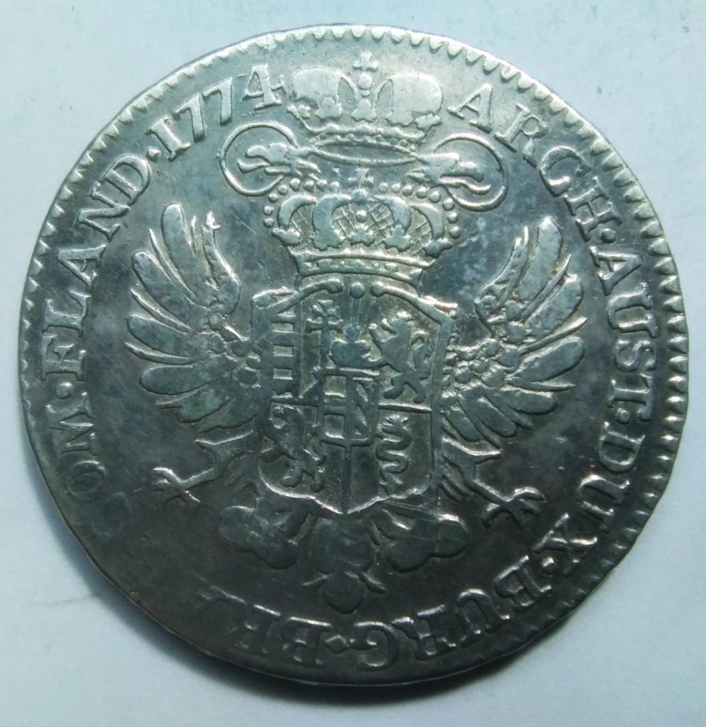 Oostenrijkse Nederlanden ½ kronenthaler 1774, Ophalen of Verzenden, Overige landen, Losse munt, Zilver