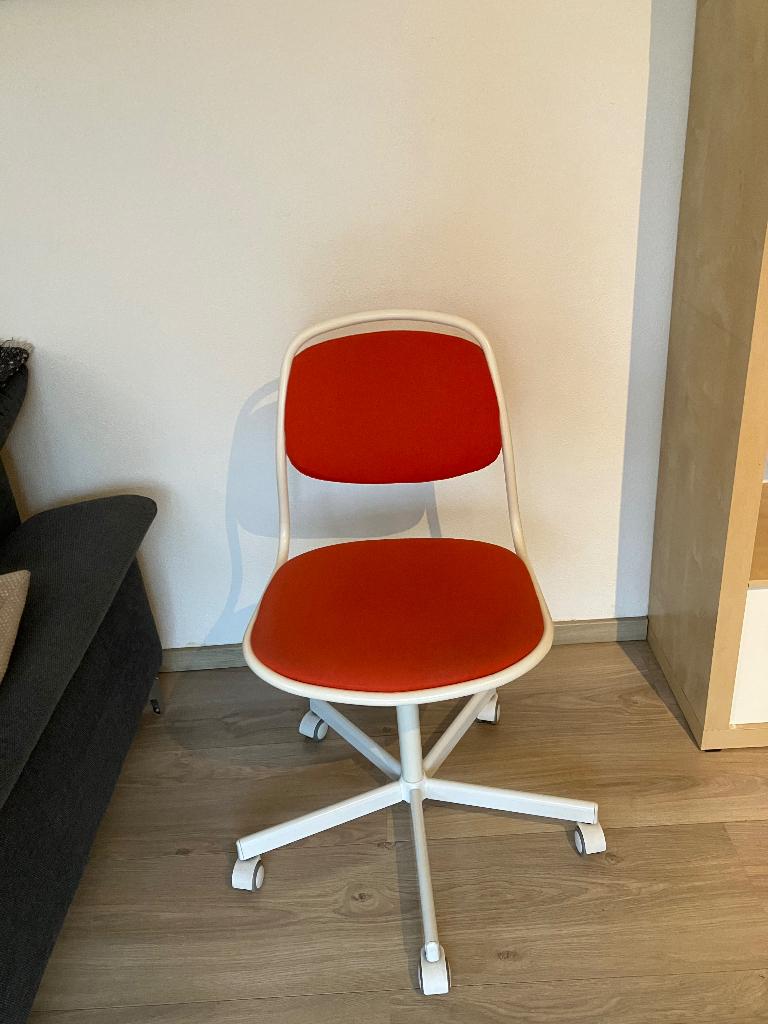 chaise de bureau IKEA, Enlèvement, Comme neuf, Rouge, Chaise de bureau