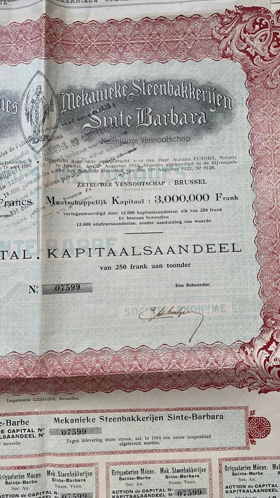 Mekanieke steenbakkerijen “sinte Barbara “, Ophalen of Verzenden