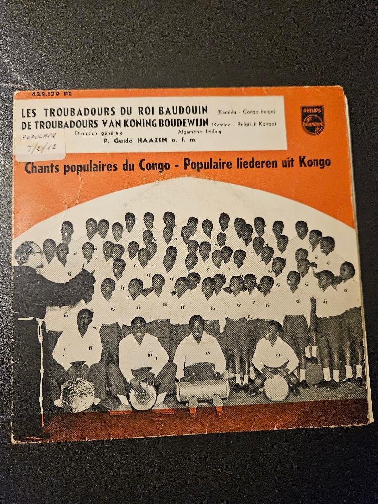 Les Troubadours Du Roi Baudouin - Chants Populaires Du Congo, Cd's en Dvd's, Gebruikt, Overige genres, 7 inch, Ophalen of Verzenden