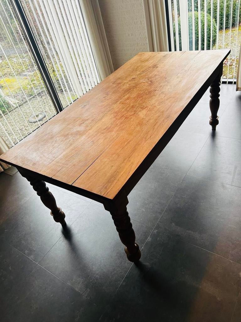 Rustieke eikenhouten eettafel, Huis en Inrichting, Tafels | Eettafels, Gebruikt, 50 tot 100 cm, 150 tot 200 cm, Vijf personen of meer