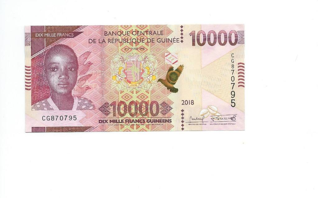Guinée, 10.000 Francs 2018, UNC., Enlèvement ou Envoi, Autres pays, Billets en vrac