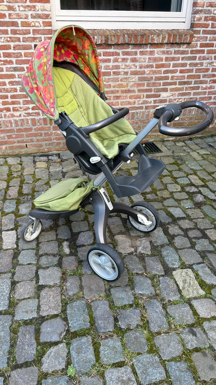 Kinderwagen/poussette  Stokke Xplory met vele toebehoren, Gebruikt, Met reiswieg, Ophalen, Kinderwagen