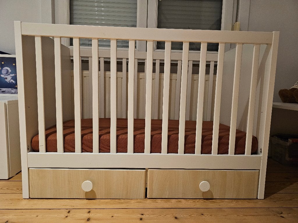 babybed, Ophalen, Gebruikt, Minder dan 140 cm, Minder dan 70 cm