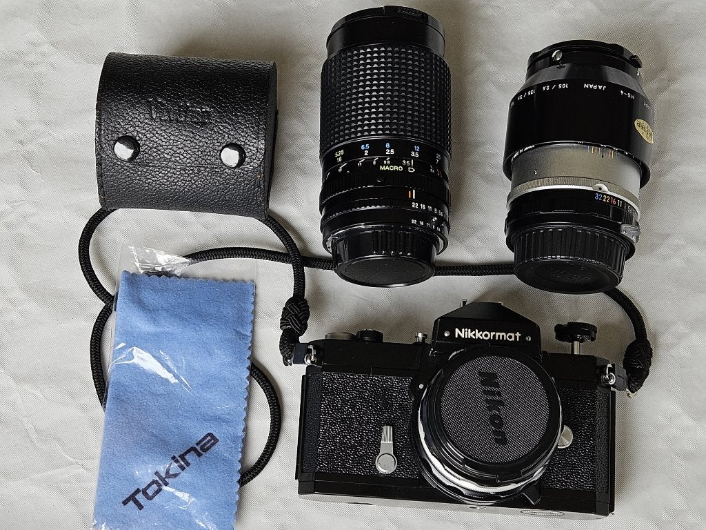 Nikon Nikkormat FTN avec 3 lentilles, Ophalen of Verzenden, Gebruikt, Nikon
