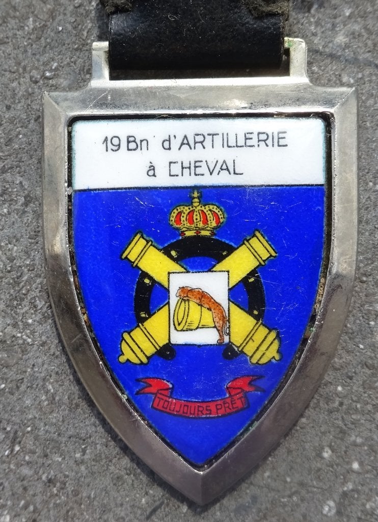 BELGIQUE: ABL / 19EME BN D'ARTILLERIE A CHEVAL - BRELOQUE, Collections, Envoi, Armée de terre, Emblème ou Badge