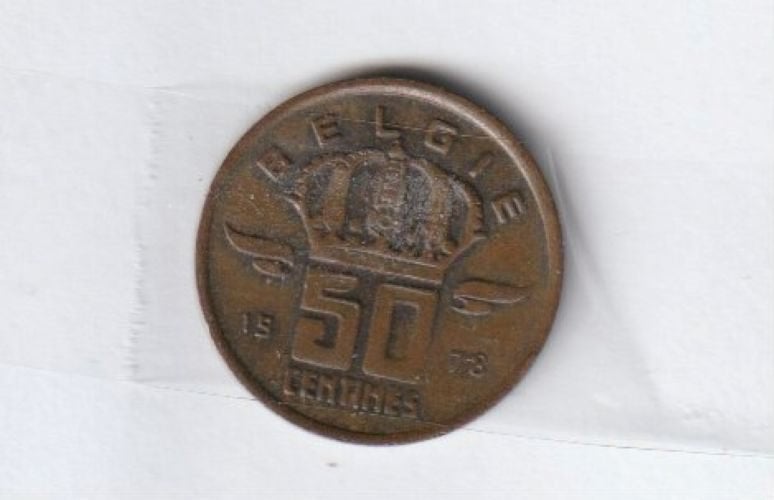 BELGIE BELGIUM BAUDOUIN 50 C 1978 NL, Postzegels en Munten, Munten | België, Ophalen of Verzenden, Metaal, Losse munt