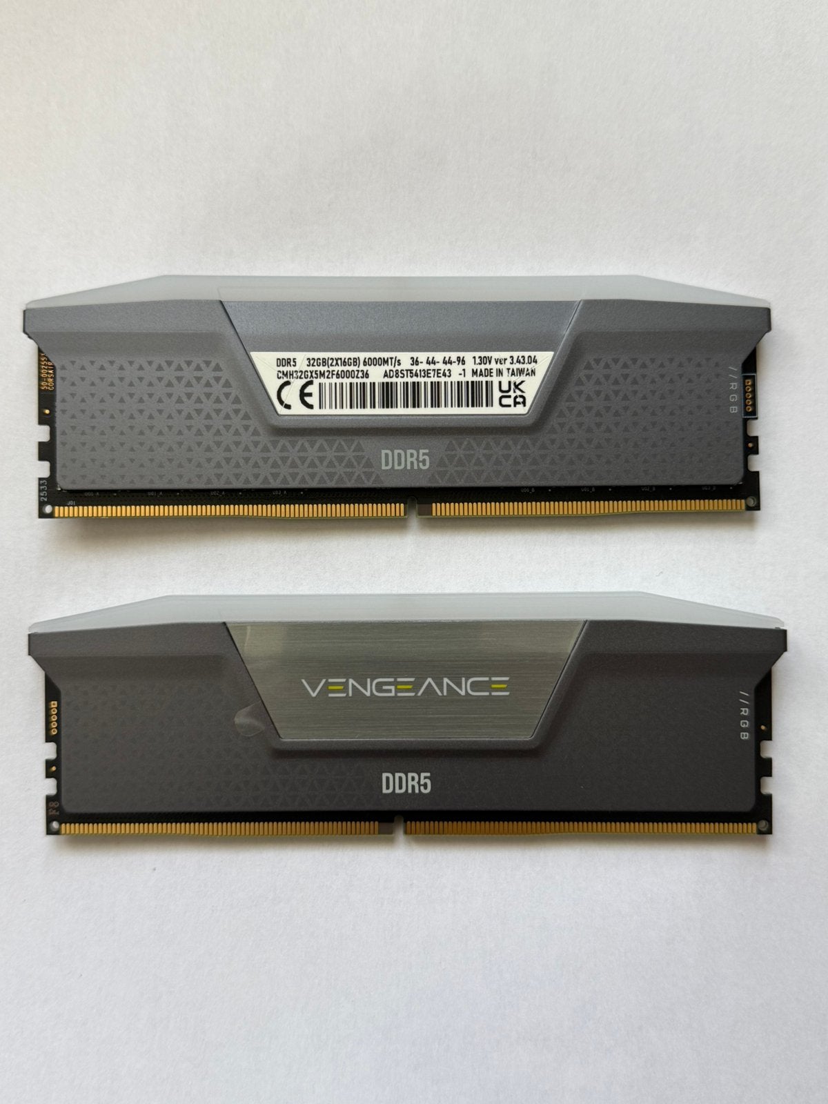 Corsair VENGEANCE RGB DDR5 32GB (2x16GB) 6000MHz, Informatique & Logiciels, 32 GB, Enlèvement ou Envoi, Comme neuf, Desktop