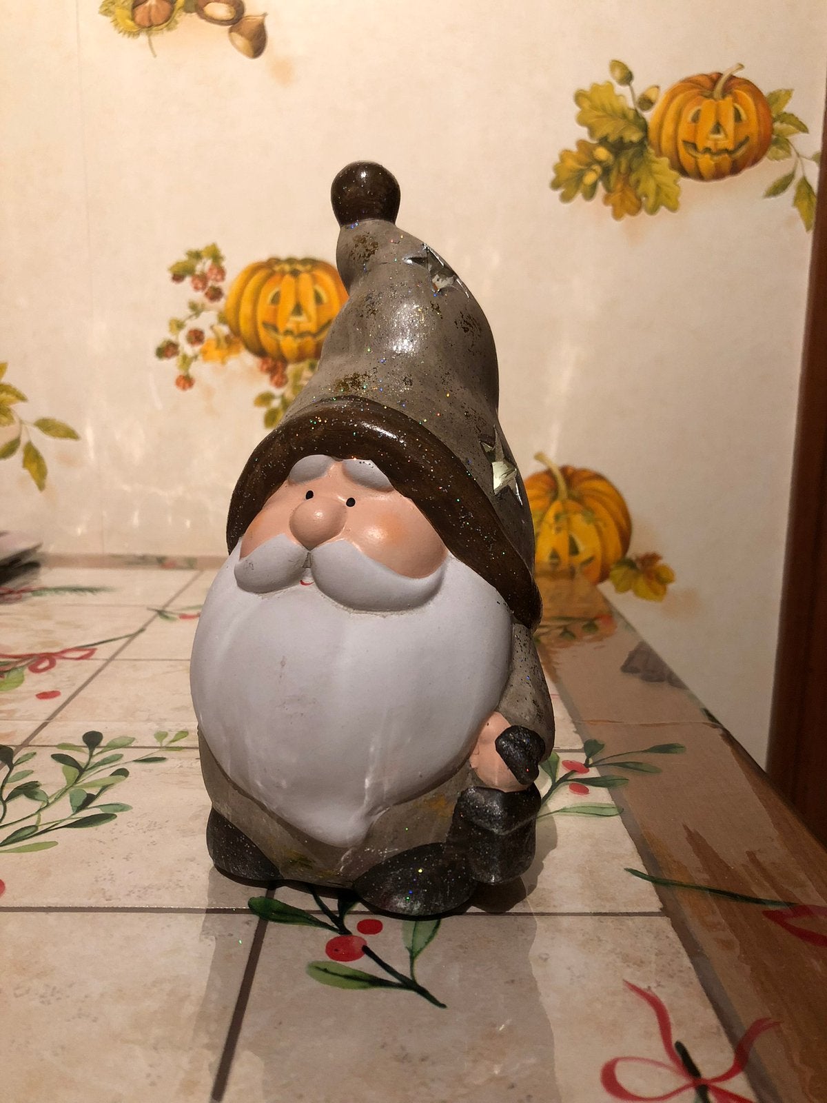 Vintage kerstman kandelaar voor herfst- en winterdecoratie, Ophalen of Verzenden, Nieuw