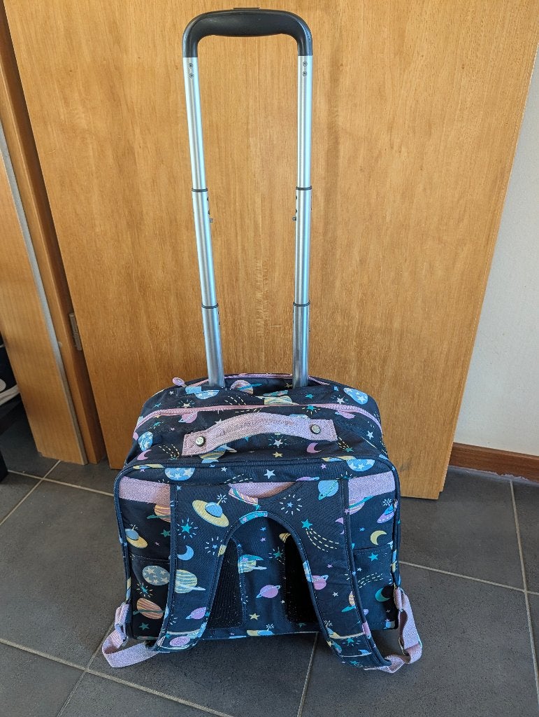 Cartable à roulettes Kipling Clas Dallin (Espace / Planètes), 30 à 40 cm, Enlèvement, Utilisé, Bleu