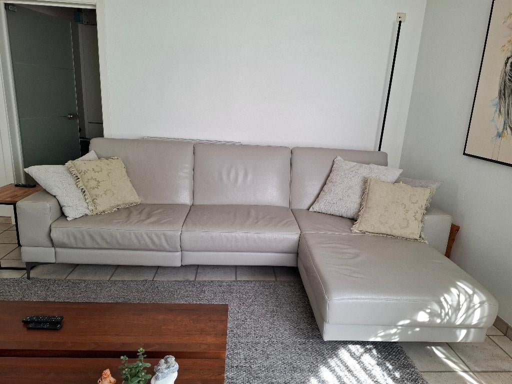 Lederen zitbank, Ophalen, 250 tot 300 cm, Modern strak, Driepersoons