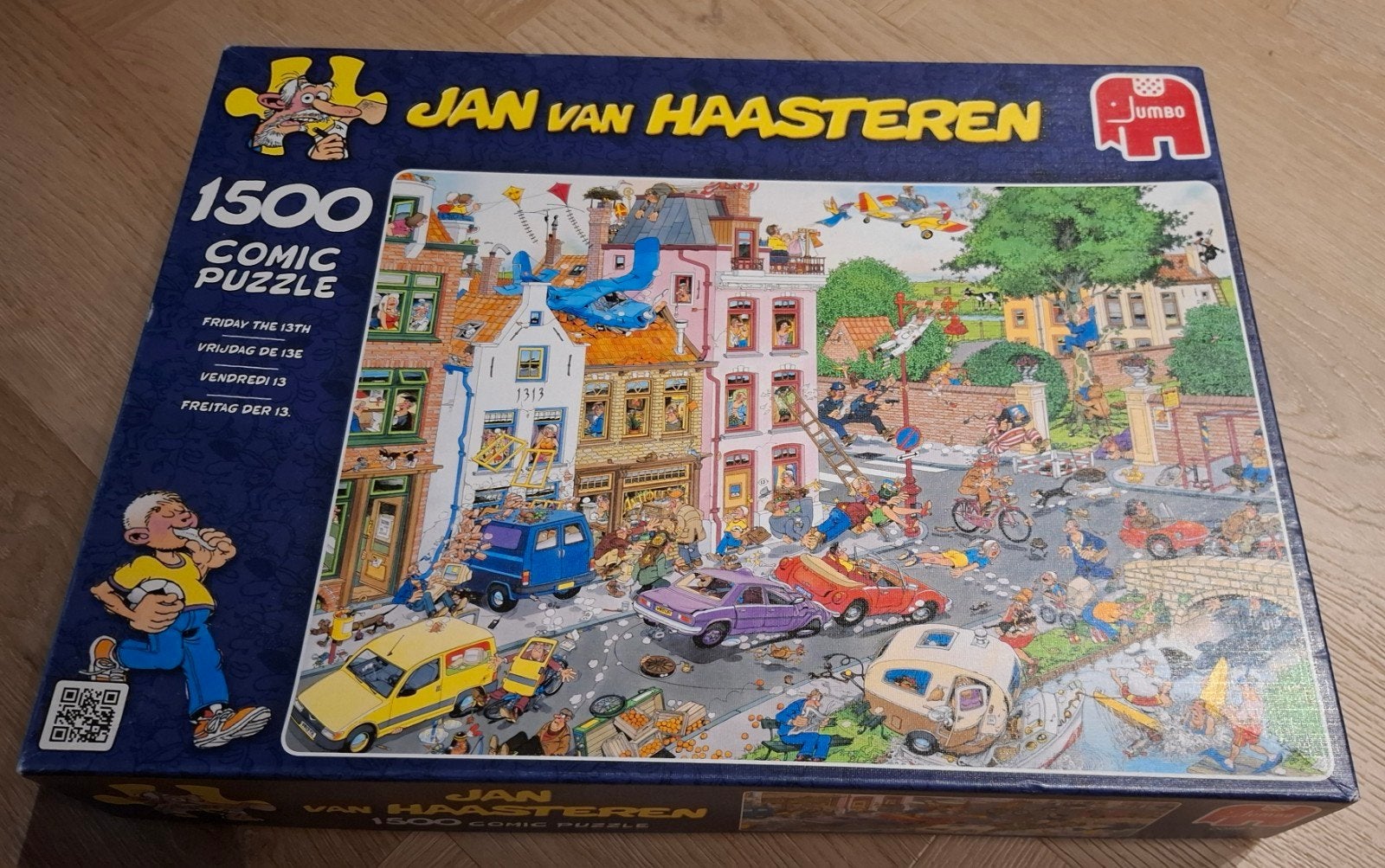 jan van haasteren vrijdag de 13de, Ophalen of Verzenden, 500 t/m 1500 stukjes, Zo goed als nieuw, Legpuzzel