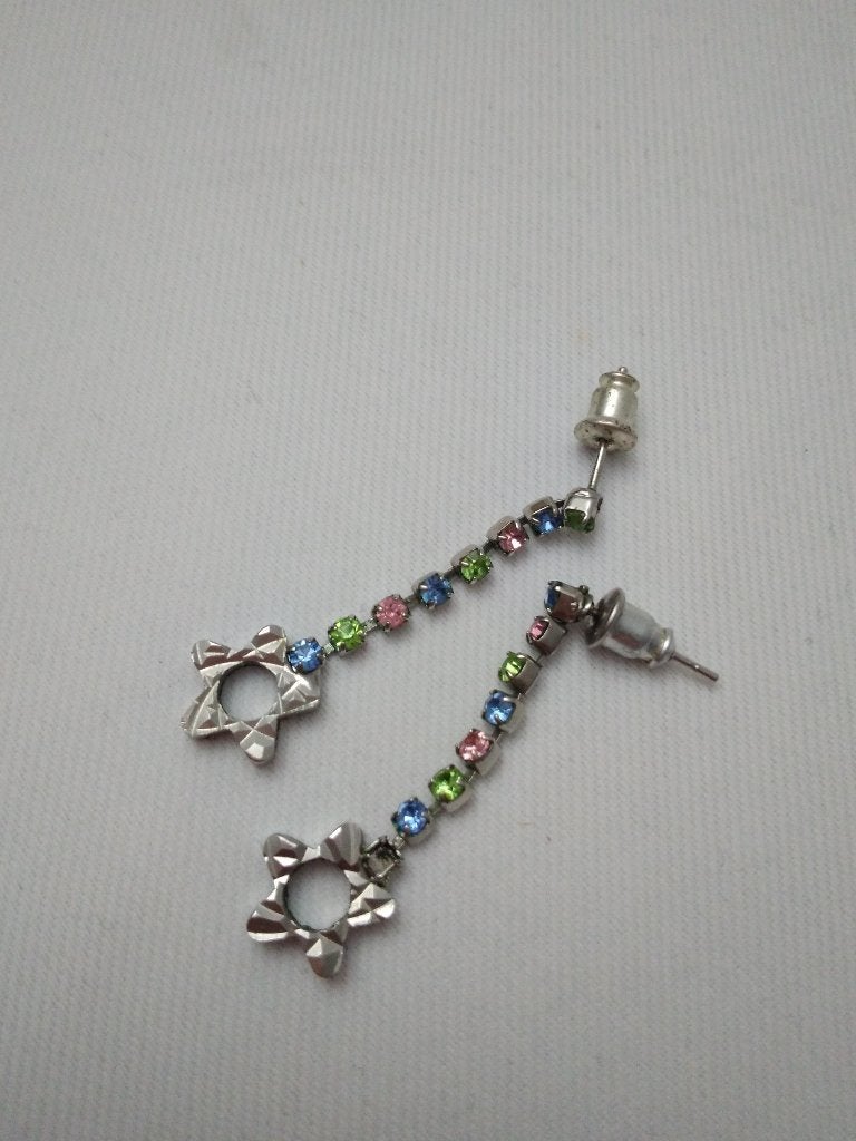 Boucles d'oreilles en strass coloré des années 90, Bijoux, Sacs & Beauté, Boucles d'oreilles, Neuf, Enlèvement ou Envoi, Vert