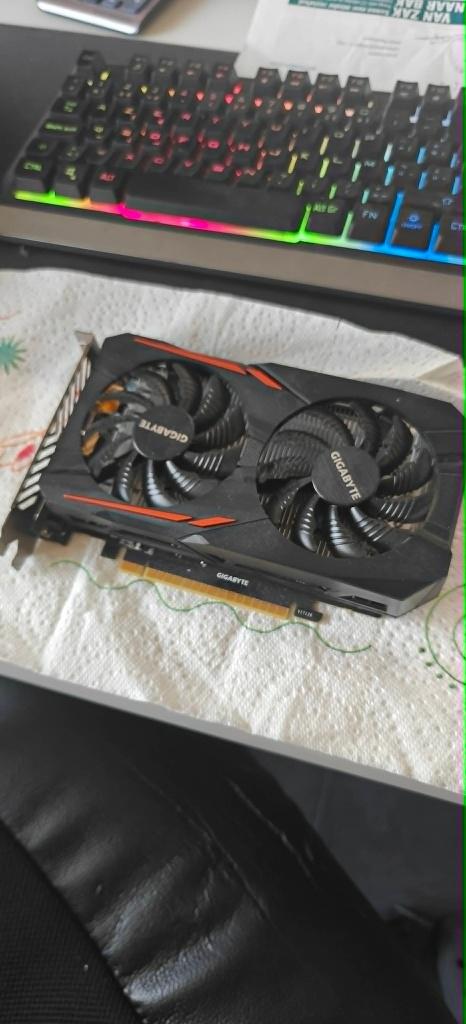 Gigabyte GeForce GTX 1050 Ti OC 4G (gebruikt), Computers en Software, Videokaarten, HDMI, Gebruikt, Overige soorten, Ophalen of Verzenden