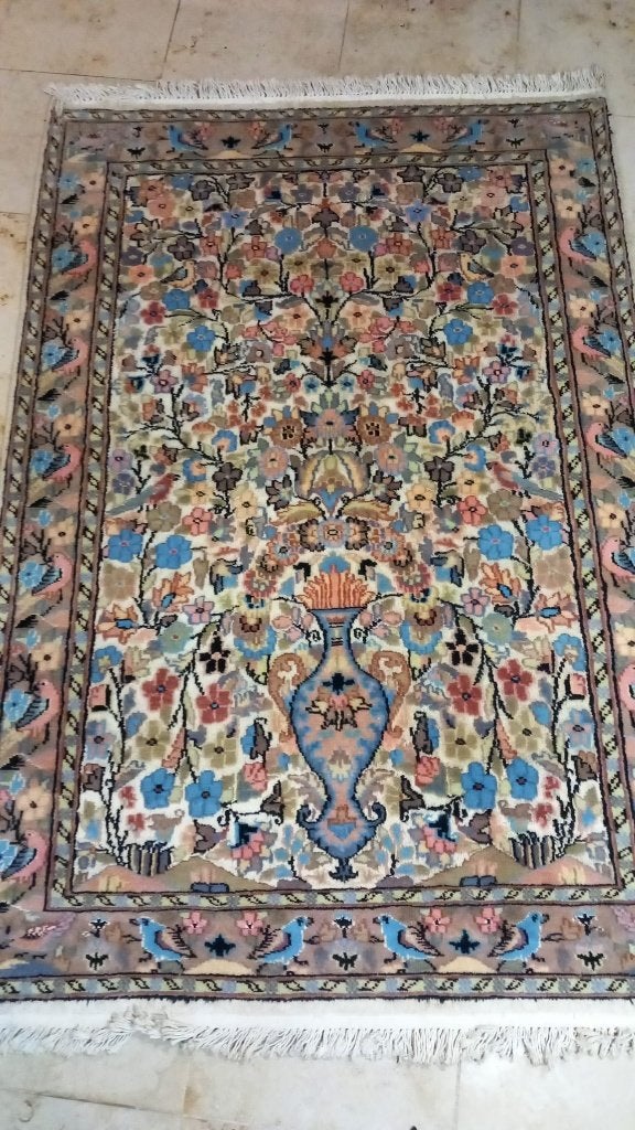 Tapis persan, 150 à 200 cm, Beige, 100 à 150 cm, Enlèvement