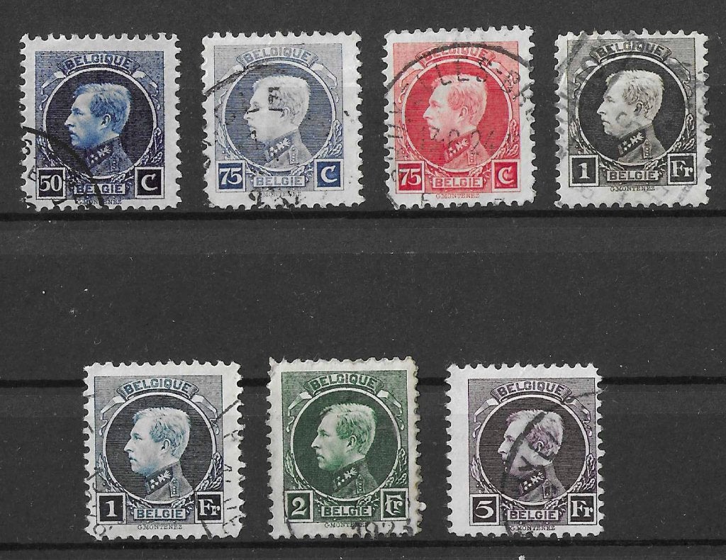 Timbres de Belgique - Albert Ier « Montenez », Enlèvement ou Envoi, Oblitéré