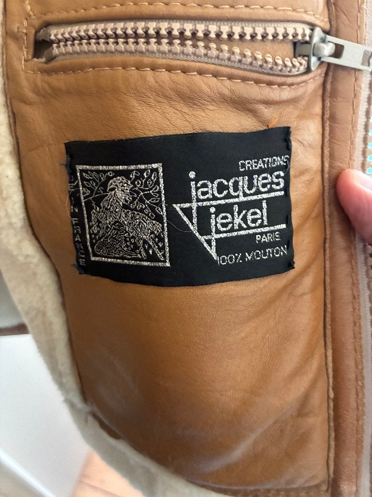 Cuir Jacques Jekel Paris, Vêtements | Hommes, Enlèvement ou Envoi, Porté, Taille 56/58 (XL), Beige